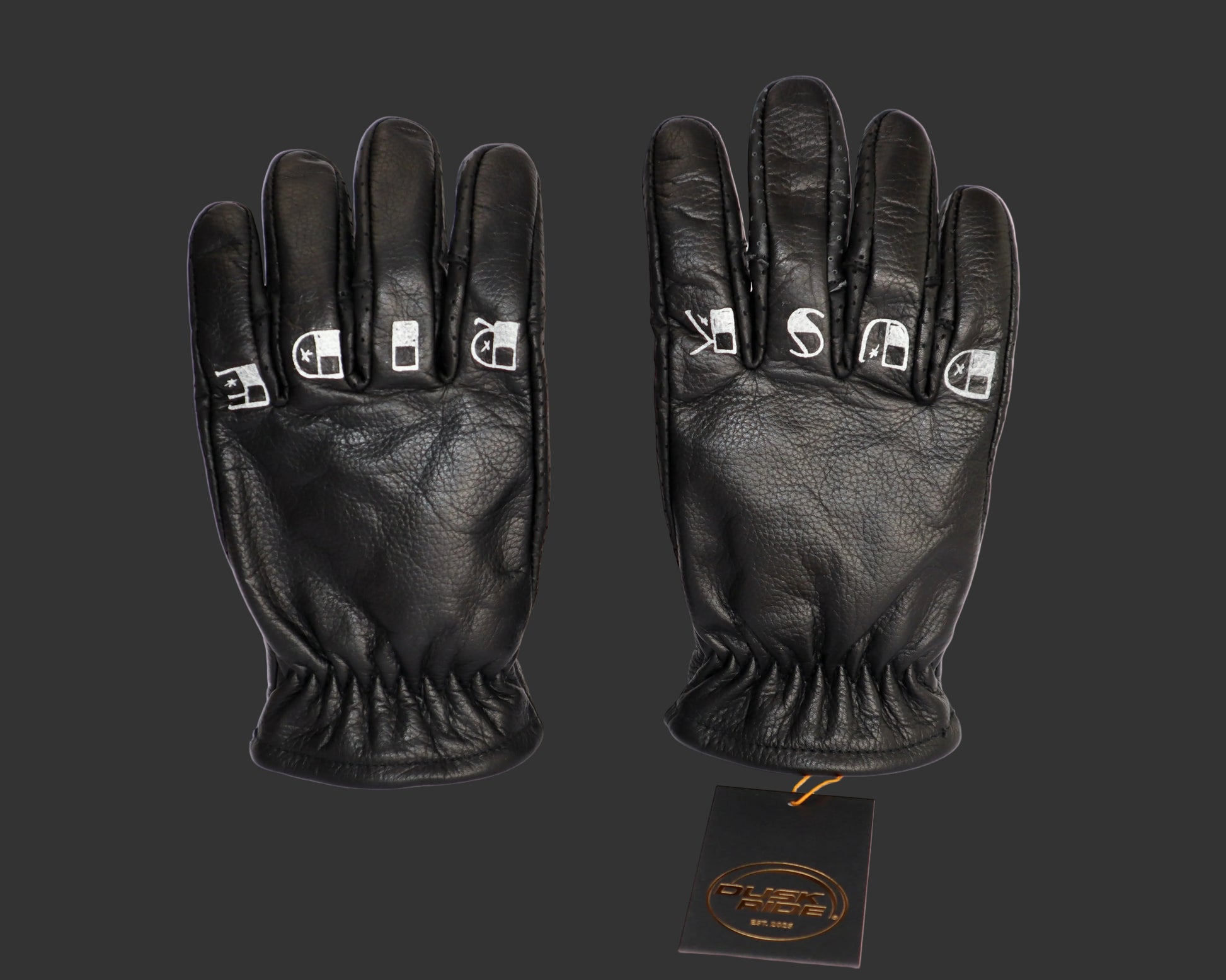 biker handschuhe DUSK RIDE Premium Leder Motorrad Handschuhe – schwarz inkl. Wax – Dusk Ride
