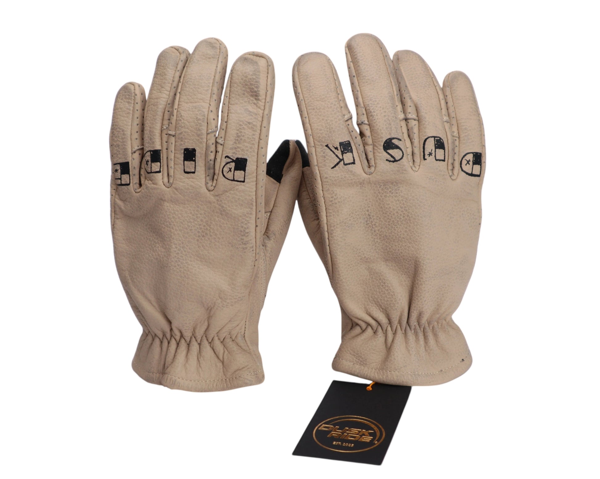Dusk Ride Premium Custom Motorcycle Gloves incl. Wax!!