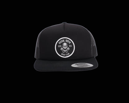 Dusk Ride Original Snap Back Trucker Cap "Skull Pistons"