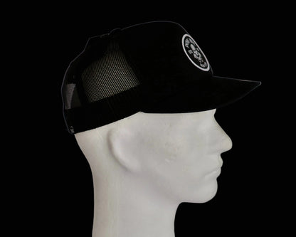Dusk Ride Original Snap Back Trucker Cap "Skull Pistons"