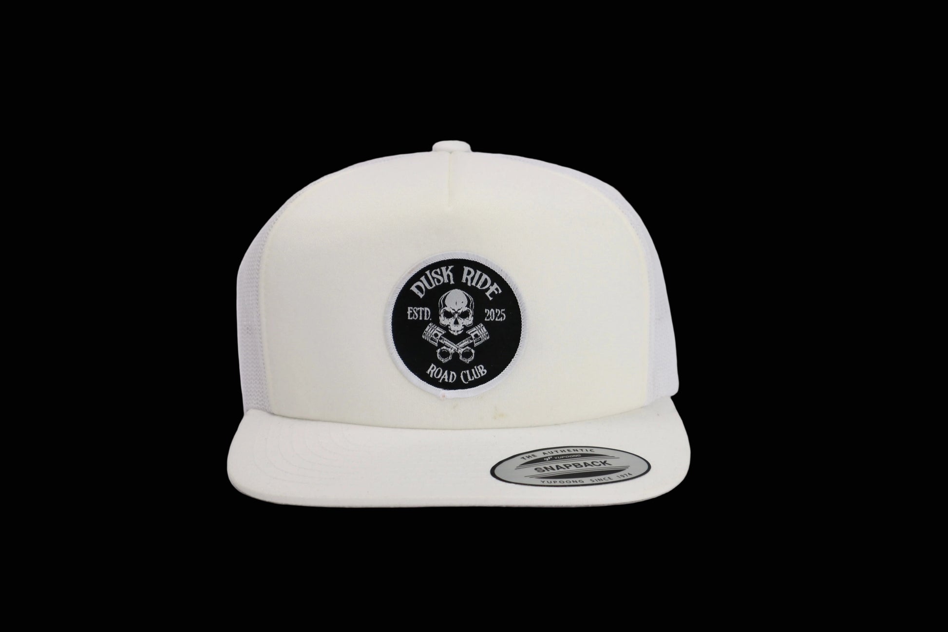 Dusk Ride Original Snap Back Trucker Cap "Skull Pistons"