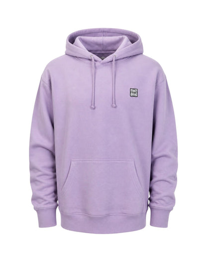 Dusk Ride Premium Heavy Hoodie in Flieder mit Kängurutasche und kleinem Brustlogo