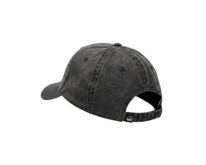 Dusk Ride Vintage Cap in verwaschenem Schwarz aus 100% Baumwolle, Rückansicht mit verstellbarem Verschluss